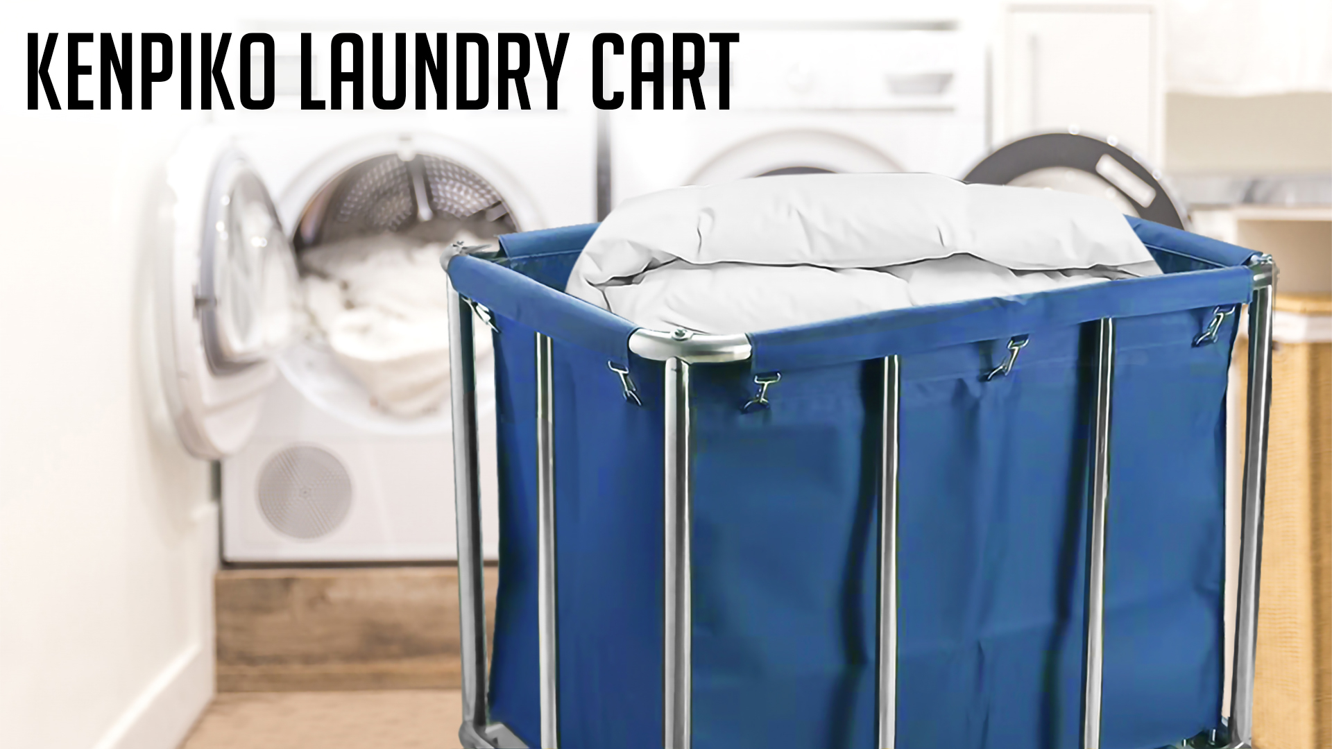 Amazon.com: Commercial Laundry Cart with Wheels Heavy Duty Rolling