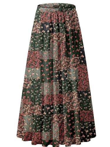 NASHALYLY Maxi Skirts, Chiffon, A-Line