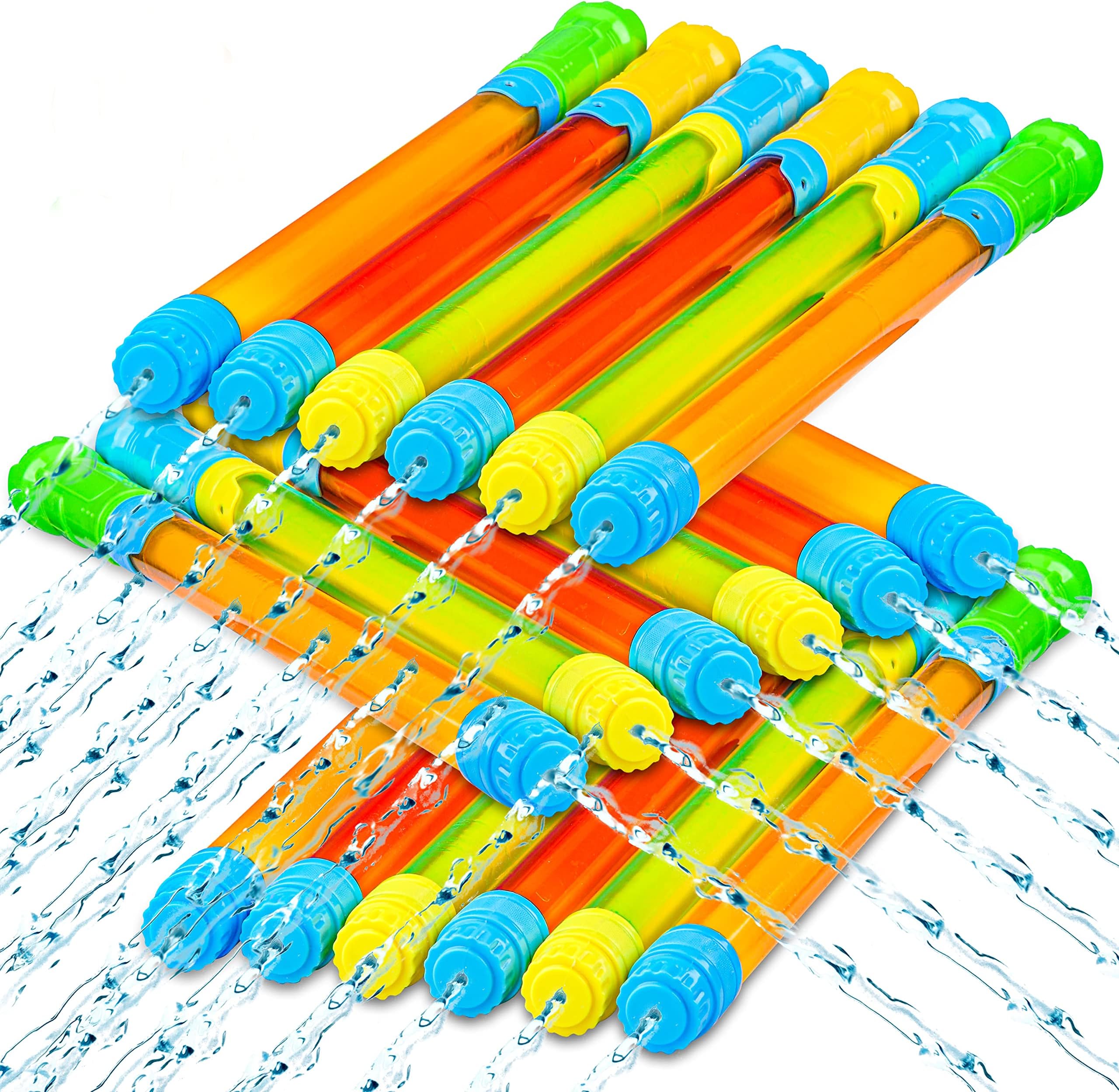 Sloosh Pack of 24 42 cm Water Pistols for Children, Water Spray Guns Water Blaster Soaker Gun Water Squirter for Children Summer Swimming Pool Beach Sand Outdoor Water Activity Water Toy