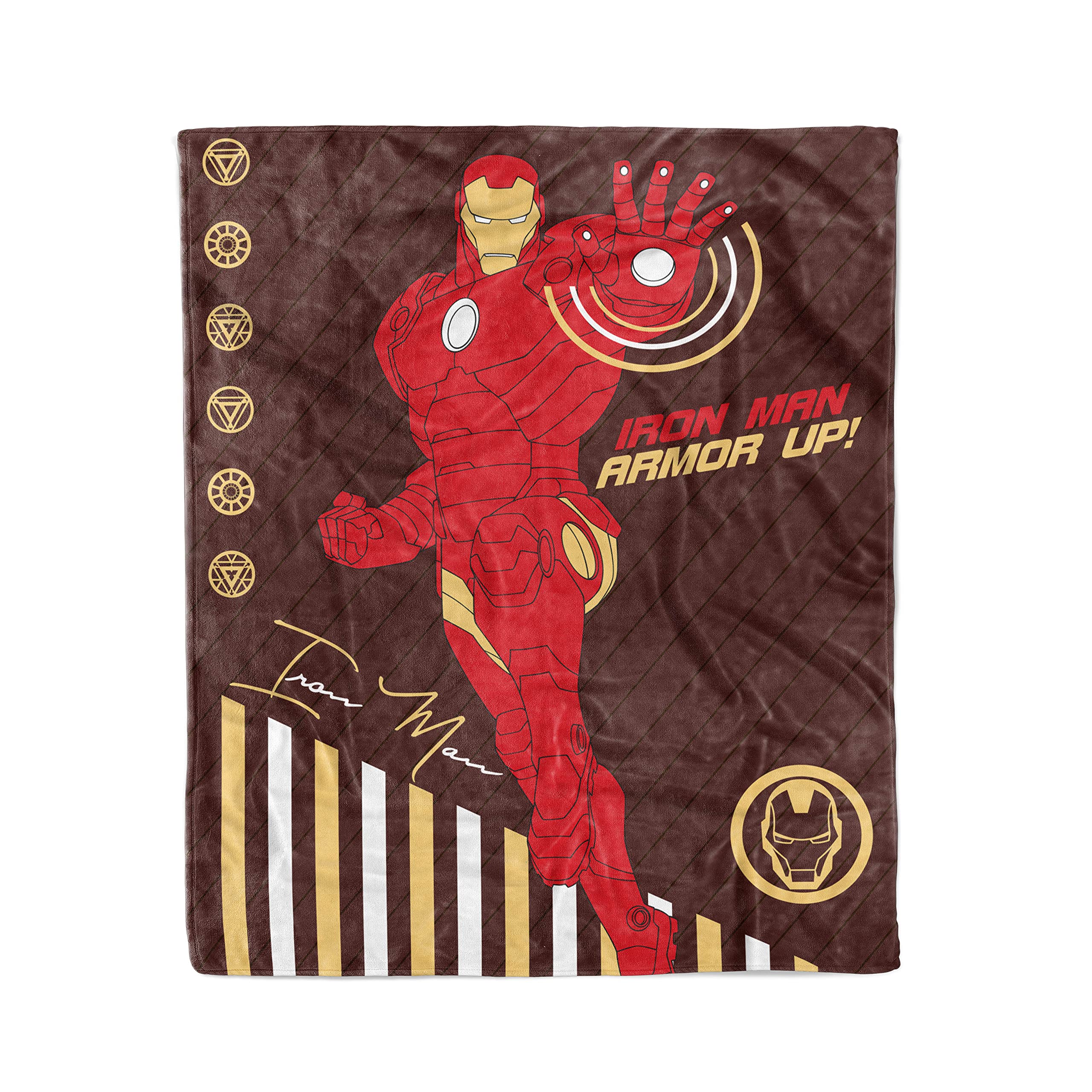 Marvel Iron Man Single Bed Flannel Super Soft Kids Blanket - Coffee (3145)-image-46