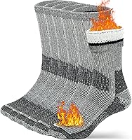 Buttons & Pleats Merino Wool Socks for Men & Women - Thermal Warm Cozy Winter Boot Socks, Itch-Free & Durable