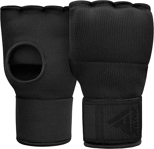 Miniatura 6 de RDX Guantes interiores de boxeo de gel para hombres y mujeres, correas de muñeca rápidas de 39.4 in de largo, puños acolchados elásticos debajo de