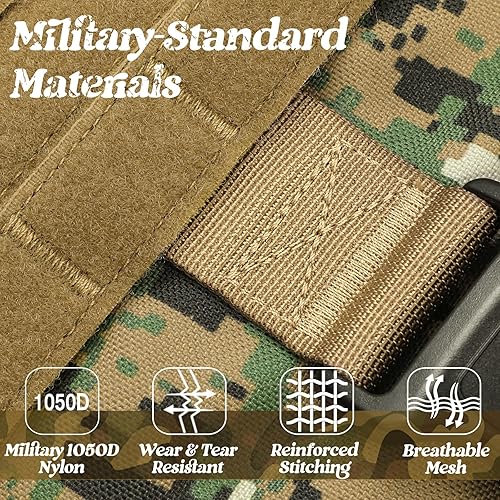 Miniatura 55 de rabbitgoo Arnés táctico para perro, tamaño mediano, arnés resistente con asa, chaleco de servicio sin tirones para razas medianas, chaleco militar