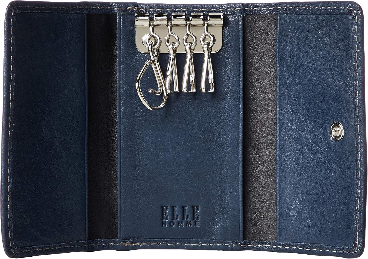 ELLE HOMME(エルオム) Elhom XP34765 Sheep Key Case, Men's, Navy