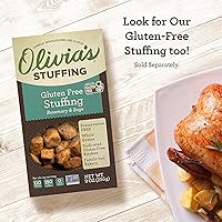 Vista 5 de Olivia's Crutones sin gluten para ensalada – Crutón crujiente de sopa de ajo – Hecho de pan artesanal sazonado de grano antiguo sin gluten – Sin