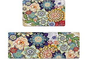 Colorful Bohemian Vintage Kitchen Mat