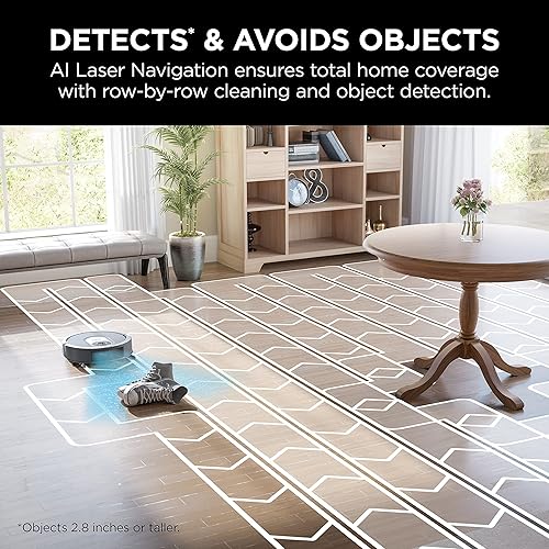 Miniatura 4 de Shark AV2001 AI Robot Aspirador con cepillo autolimpiante, detección de objetos, navegación avanzada, mapeo del hogar, perfecto para pelo de
