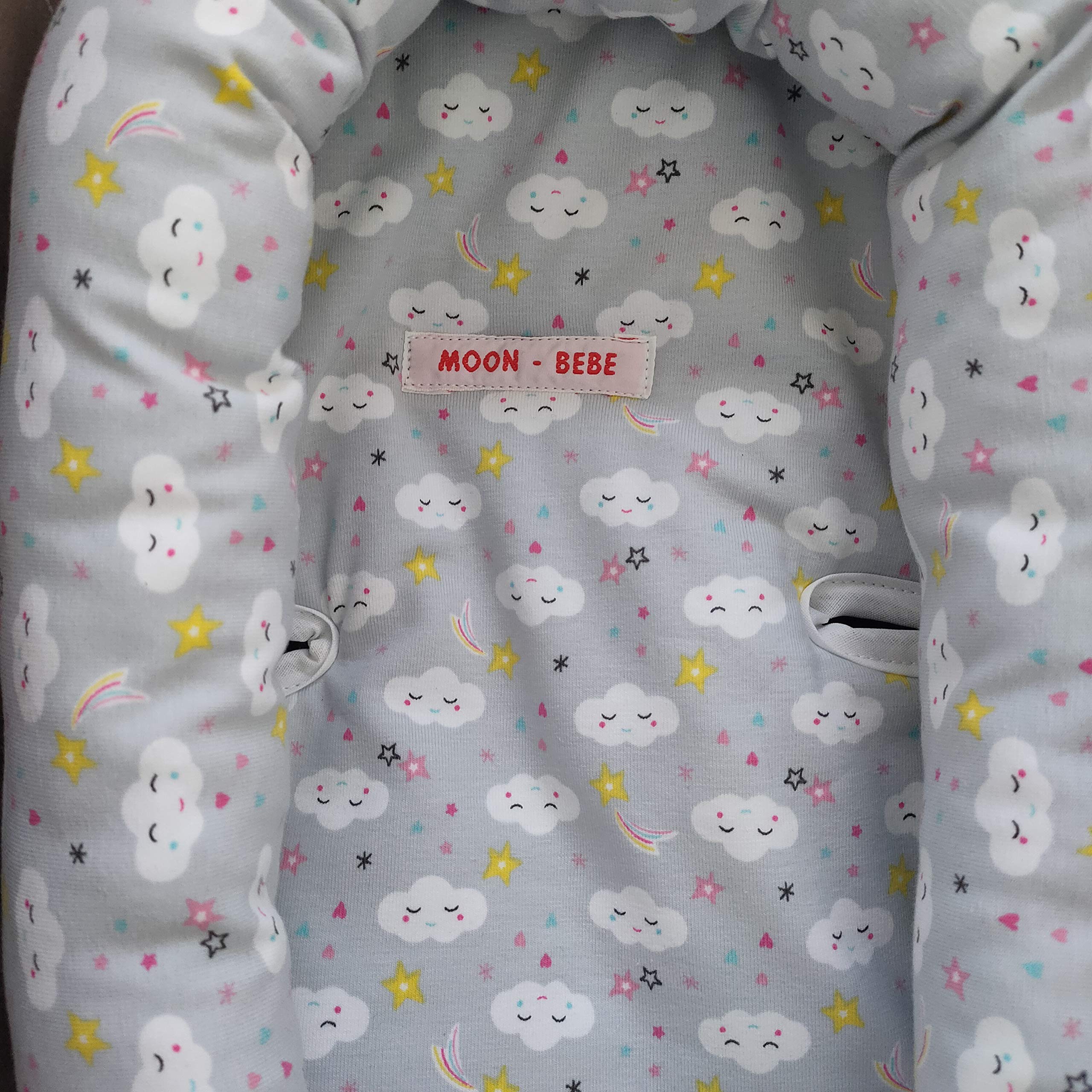moon-bebe Reductor Antialérgico Universal MaxiCosi, Silla de Coche y de Paseo(azul stars)