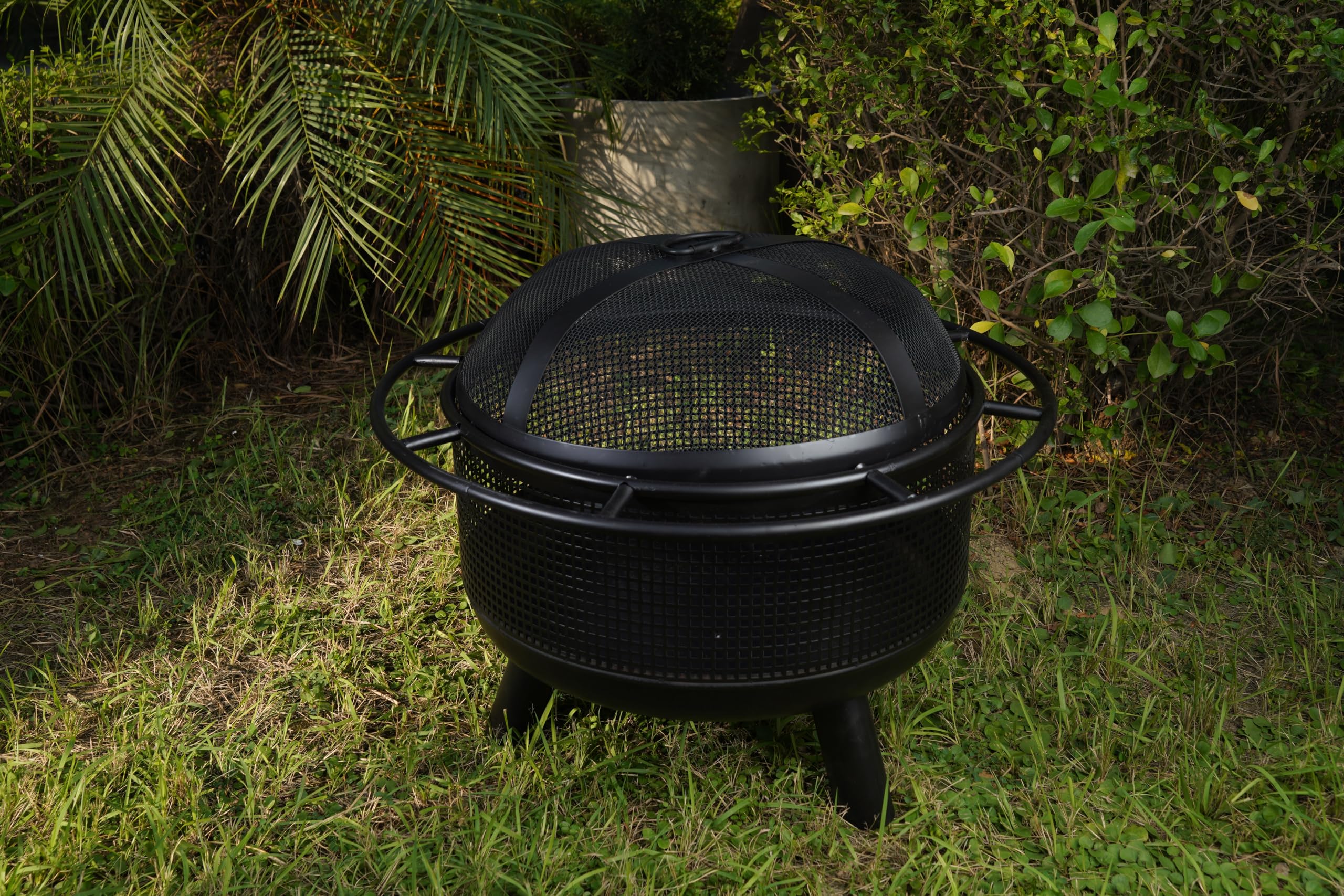 Caliente French Emmeshed Fire Bowl – Durable Outdoor Fire Pit with Mesh Sides – Stylish Metal Fire Bowl for Safe Bonfires, Even Heat Circulation & Elegant Garden Décor-image-13
