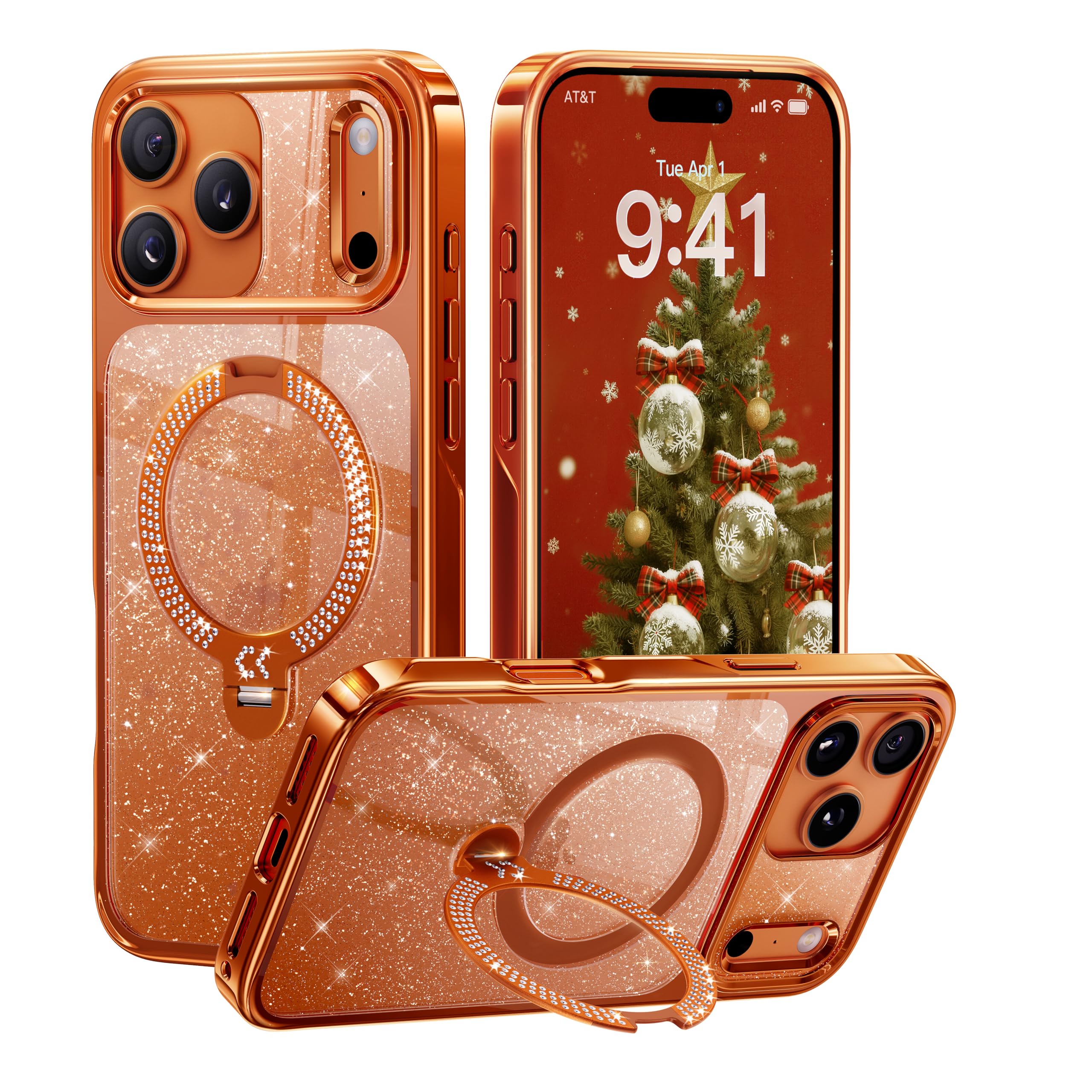 Amazon.com: CASEKOO Cosmic Orange Swarovski Sparkle 360 Spin