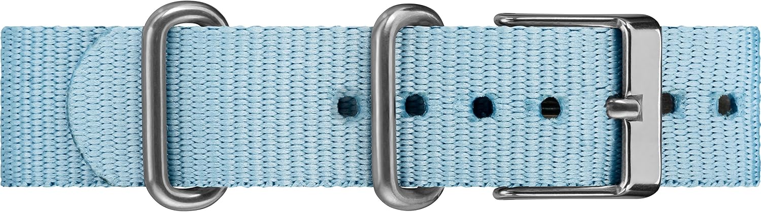 Timex Women's TW2R80600 Weekender 31mm Blue/Silver-Tone Nylon Slip-Thru Strap Watch