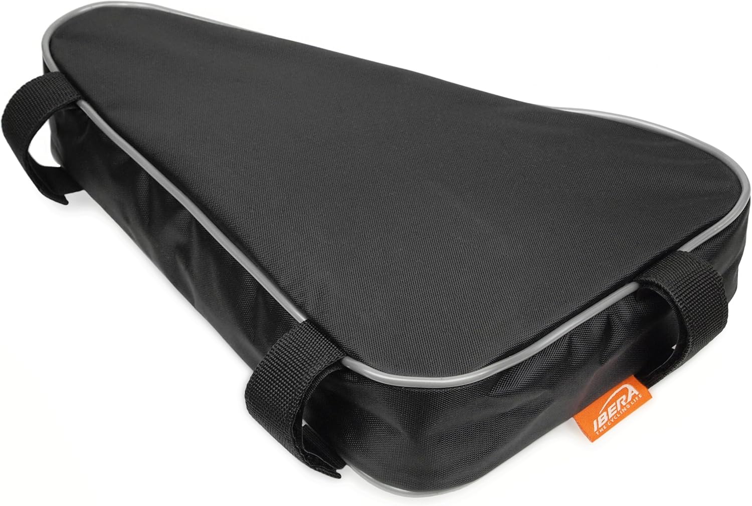 Ibera Bike Frame Bag - Slim Pouch Zipper Compartment & Velcro Mount - Water-Resistant, Fits Most Bikes - Holding Tools Snacks