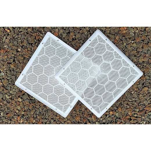 LJL Traders Exhaust Fan/Chimney Vent Pipe/Wall Air Vent Cover And Mosquito Net Dust controller, Material - Polypropylene, Color - White (12 Inch Square, 2 Piece)