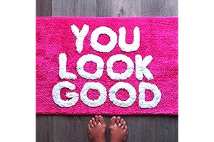 You Look Good Bathroom Rug: Hello Gorgeous, Funny Cute Non-Slip Bathmat for...
