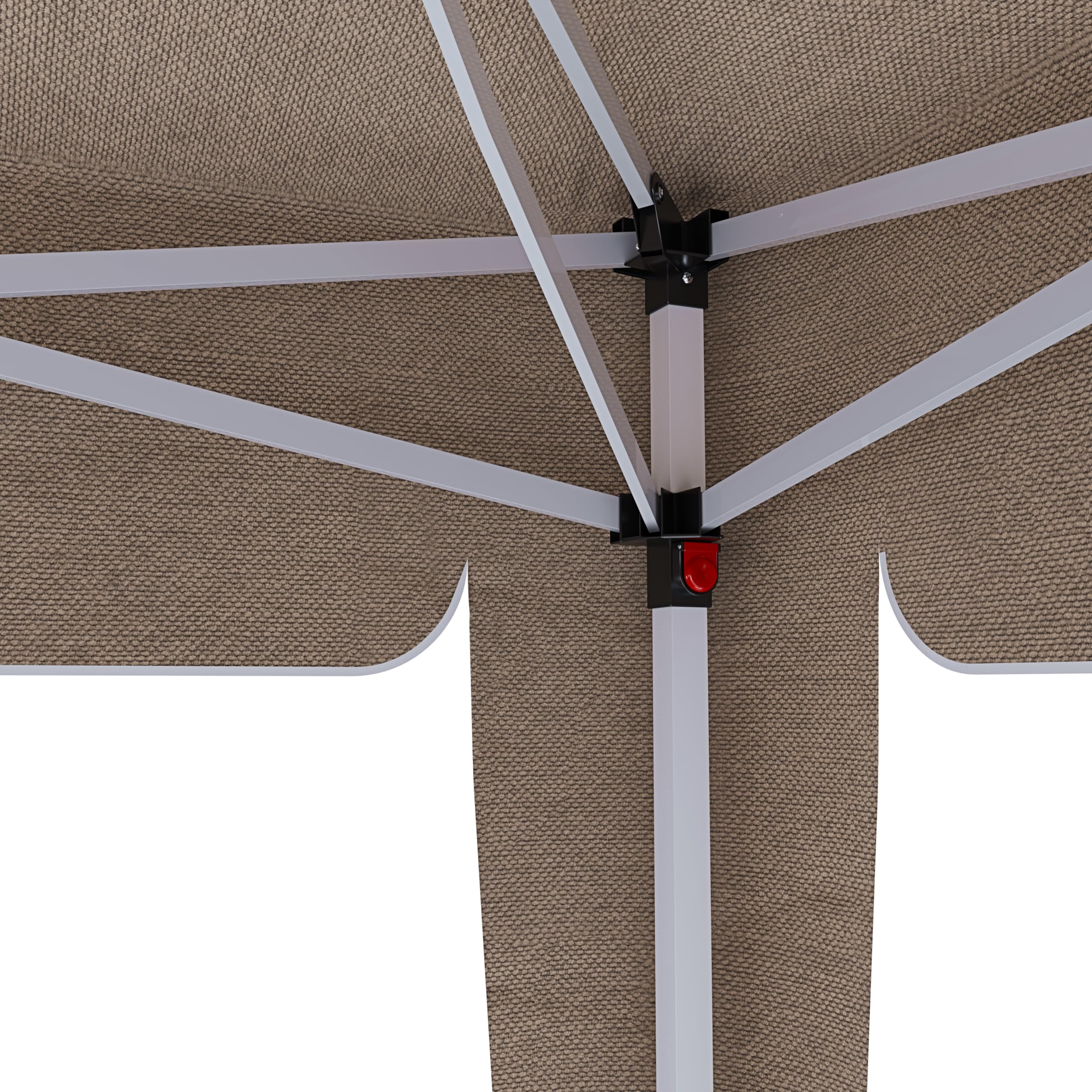 Gazebo Pieghevole 3x3m Idrorepellente Struttura Acciaio Copertura 160g/m² Tortora