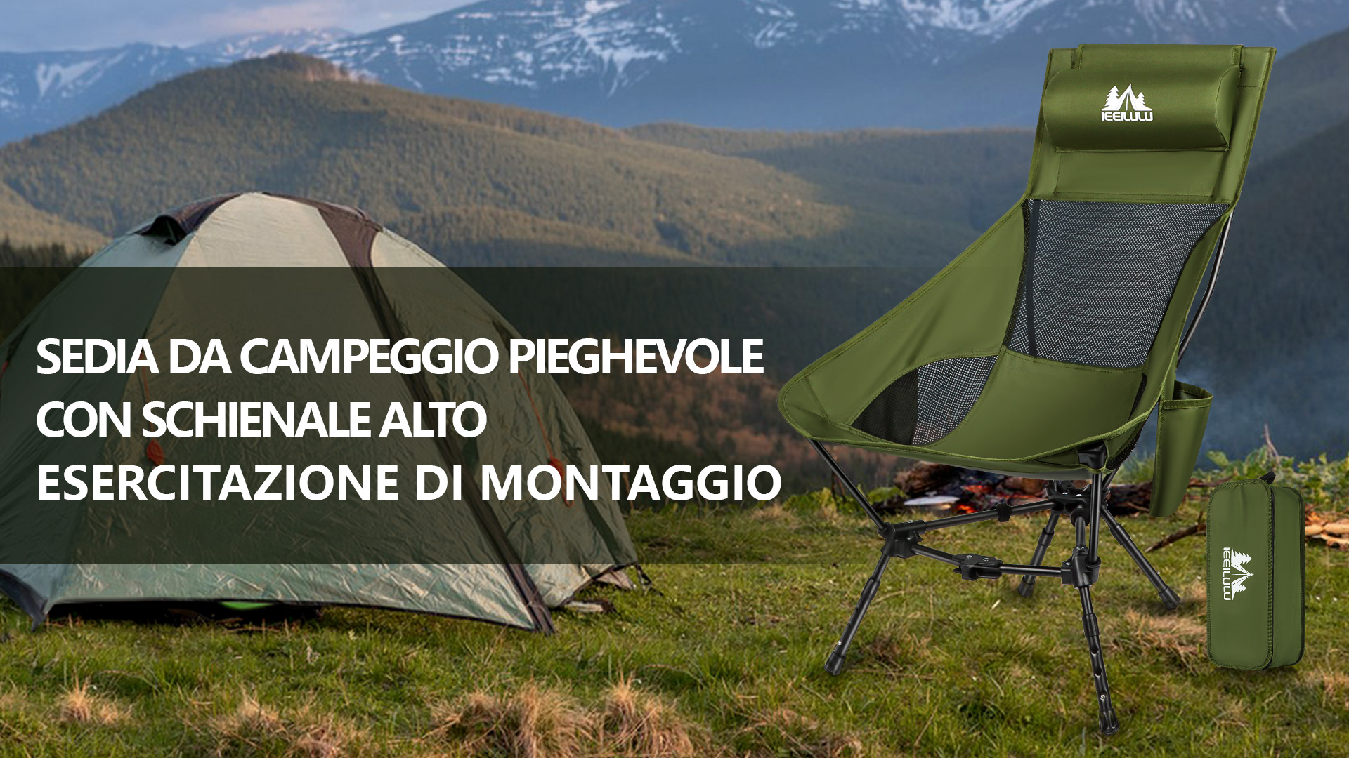 Sedia Da Campeggio Naturehike Clamshell - Schienale Alto Pieghevole Con Borsa Trasporto - Foto 8