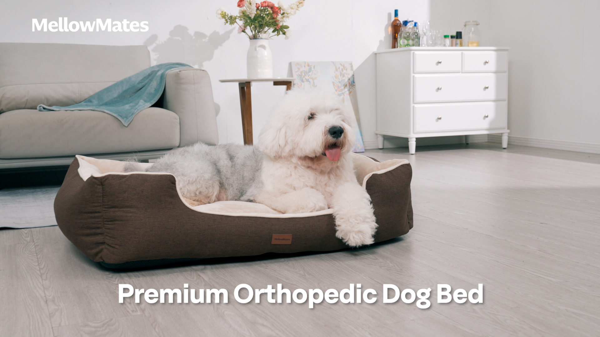 Orthopedic Dog Bed for Large Sized Dogs with Removable Washable Cover, Waterproof Lining & Non-Slip Base, Pet Dogs Couch Sofa with Extra Thick Dual-Layer Interior Padding, 36", Brown - image 8