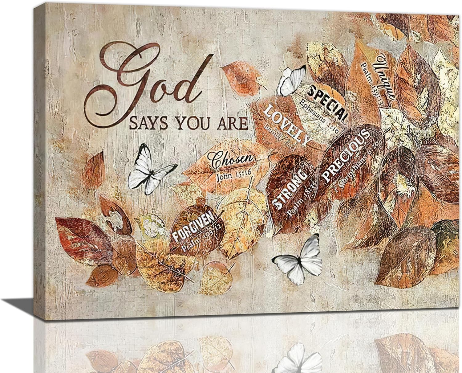 yerretin Fall Christian Leaves Wall Art Autumn Religious