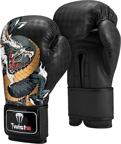 Twisto Guantes de boxeo S6 Pro Training & Sparring, piel maya, Muay Thai, MMA, kickboxing, hombres, mujeres, adultos, saco de boxeo pesado, guantes