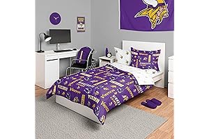FOCO NFL Team Logo Vikings Bedding Set for Adults, Kids and Toddlers