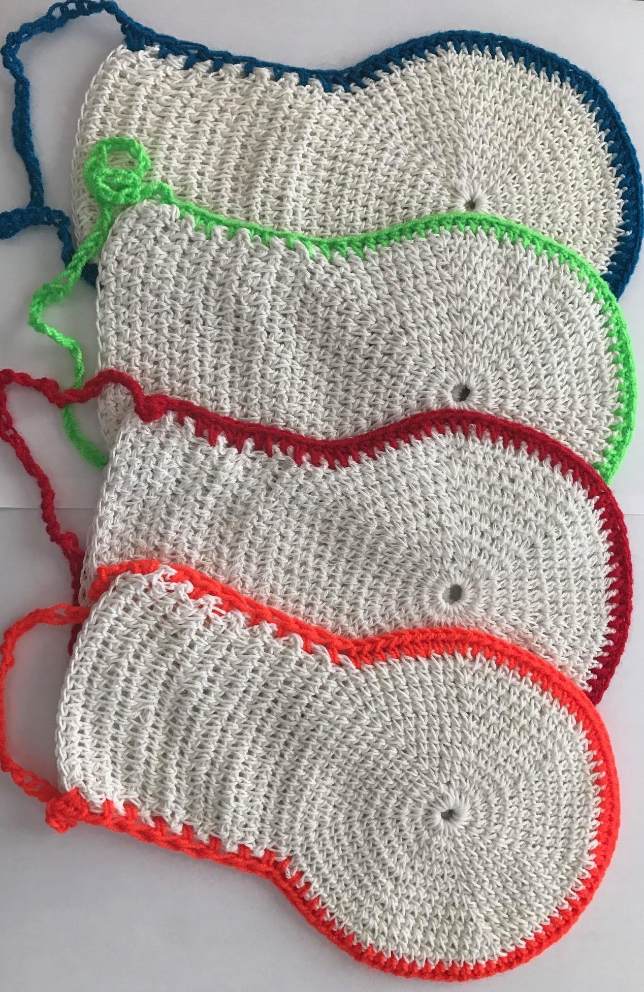 Natural Cotton HAND KNIT Loofah Shower Glove Body Scrubber for Men, Women, Kids and Baby (Pink)