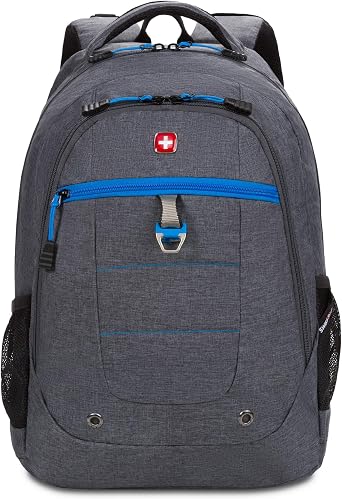 SWISSGEAR 5918 Laptop Backpack, Ideal for Commuting, Work, Travel, College, and School, Fits 15 Inch Laptop Notebook - Grey Heather