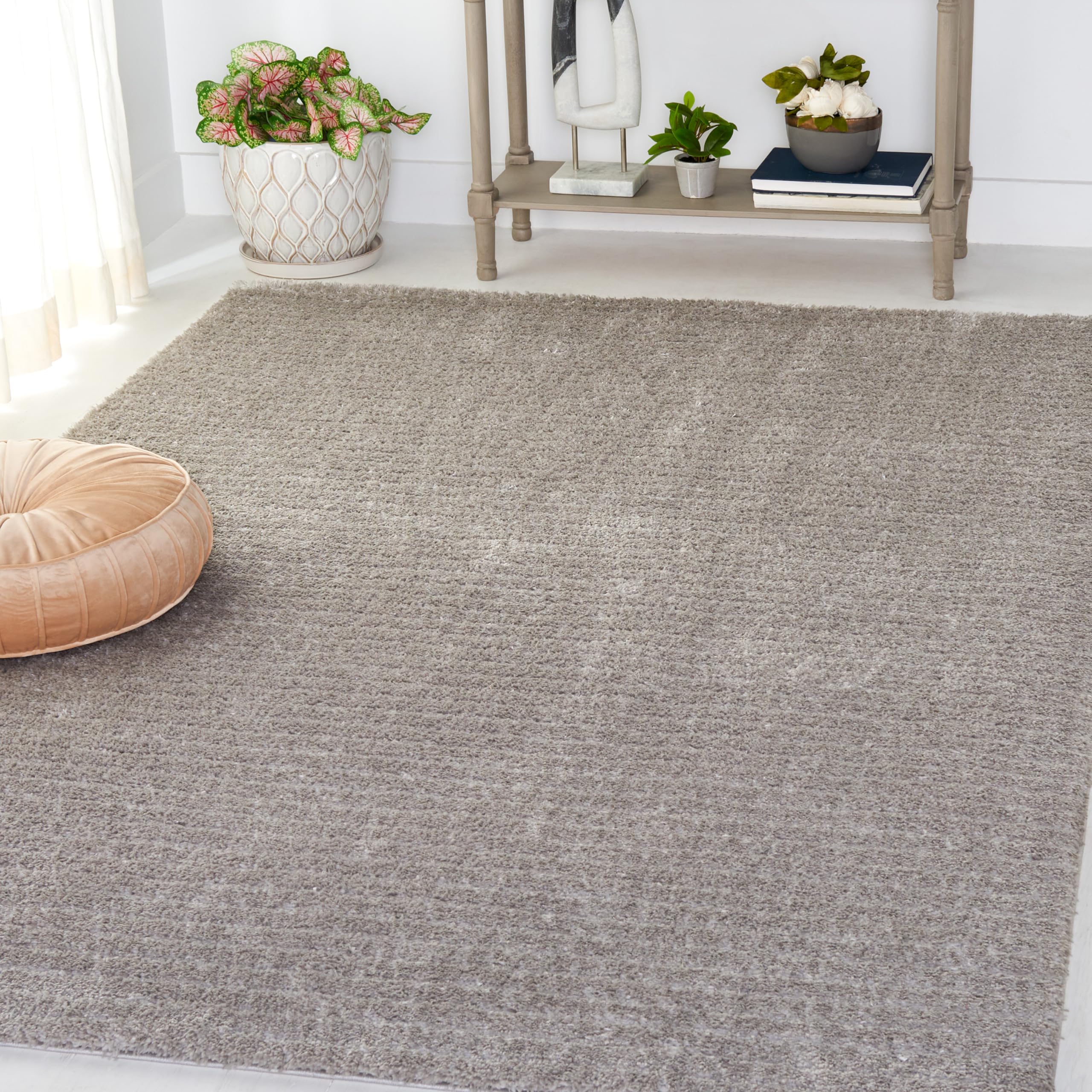 Safavieh Shaggy Rug for Living Room Dining Room Bedroom Tahoe Shag Collection High Pile Dark Grey 3ft x 5ft