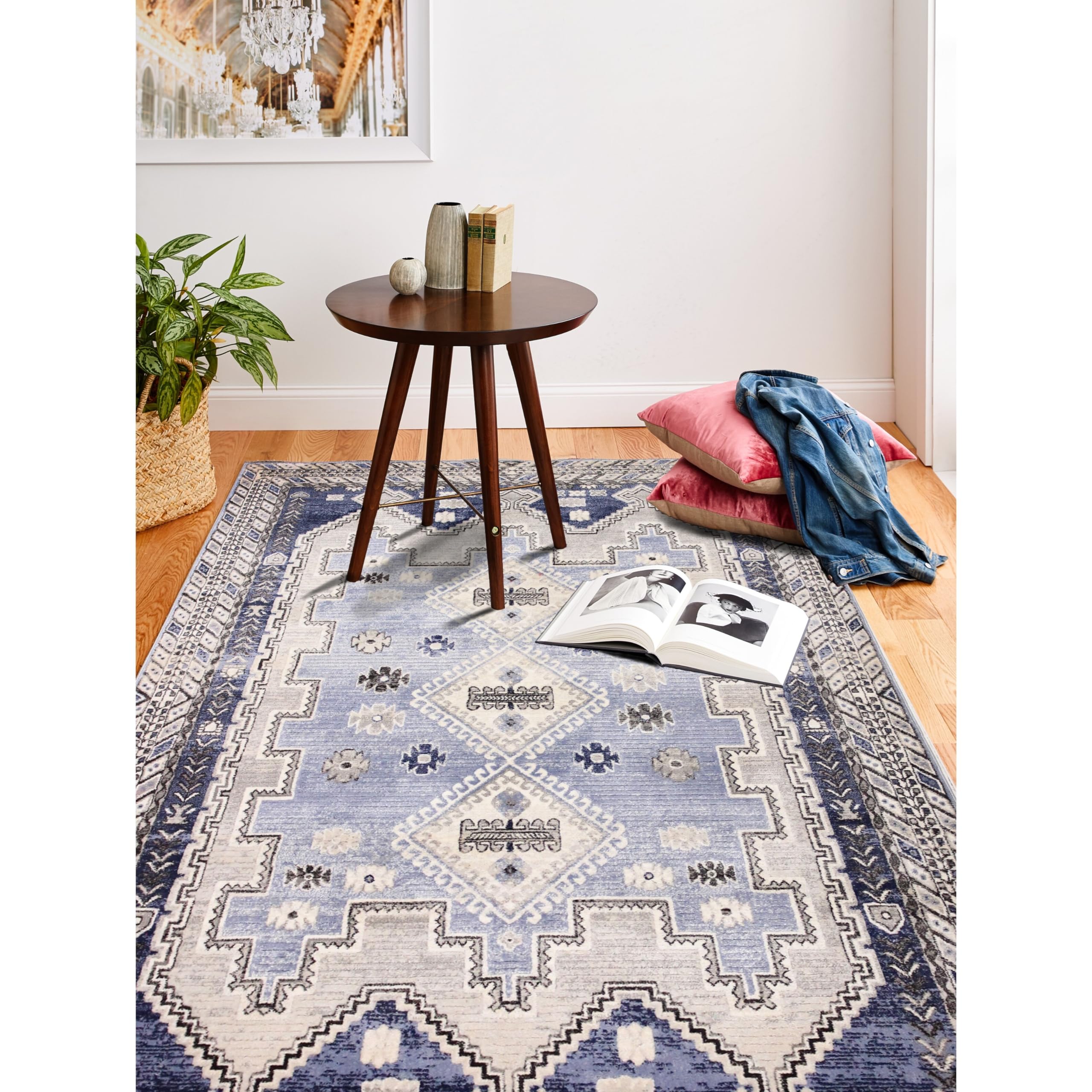 Bashian Sierra Power Loom Light Blue Area Rug