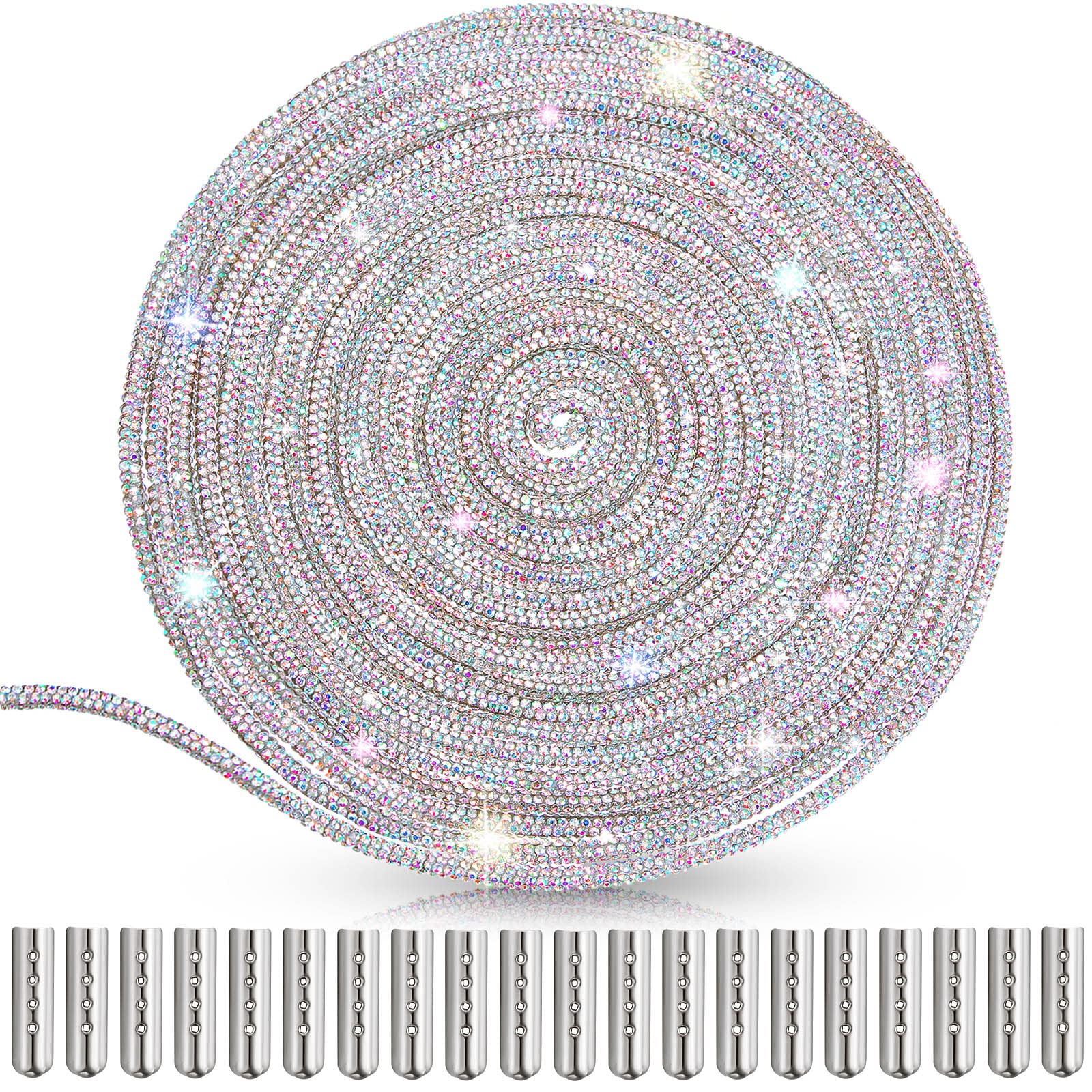 MTLEERhinestone Shoe Laces Bling Shoe Laces Rhinestone Diamond Hoodie String Glitter Cords for Sneakers with Aglets