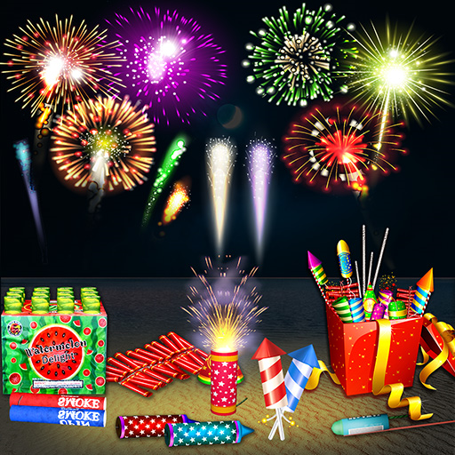 Fireworks Simulator Games 2025 - Play with pyrotechnic firecrackers