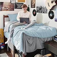 Vista 44 de Bedsure Juego de edredón Queen - 7 piezas reversibles de ropa de cama color púrpura, juego de cama tamaño Queen para todas las estaciones, ropa