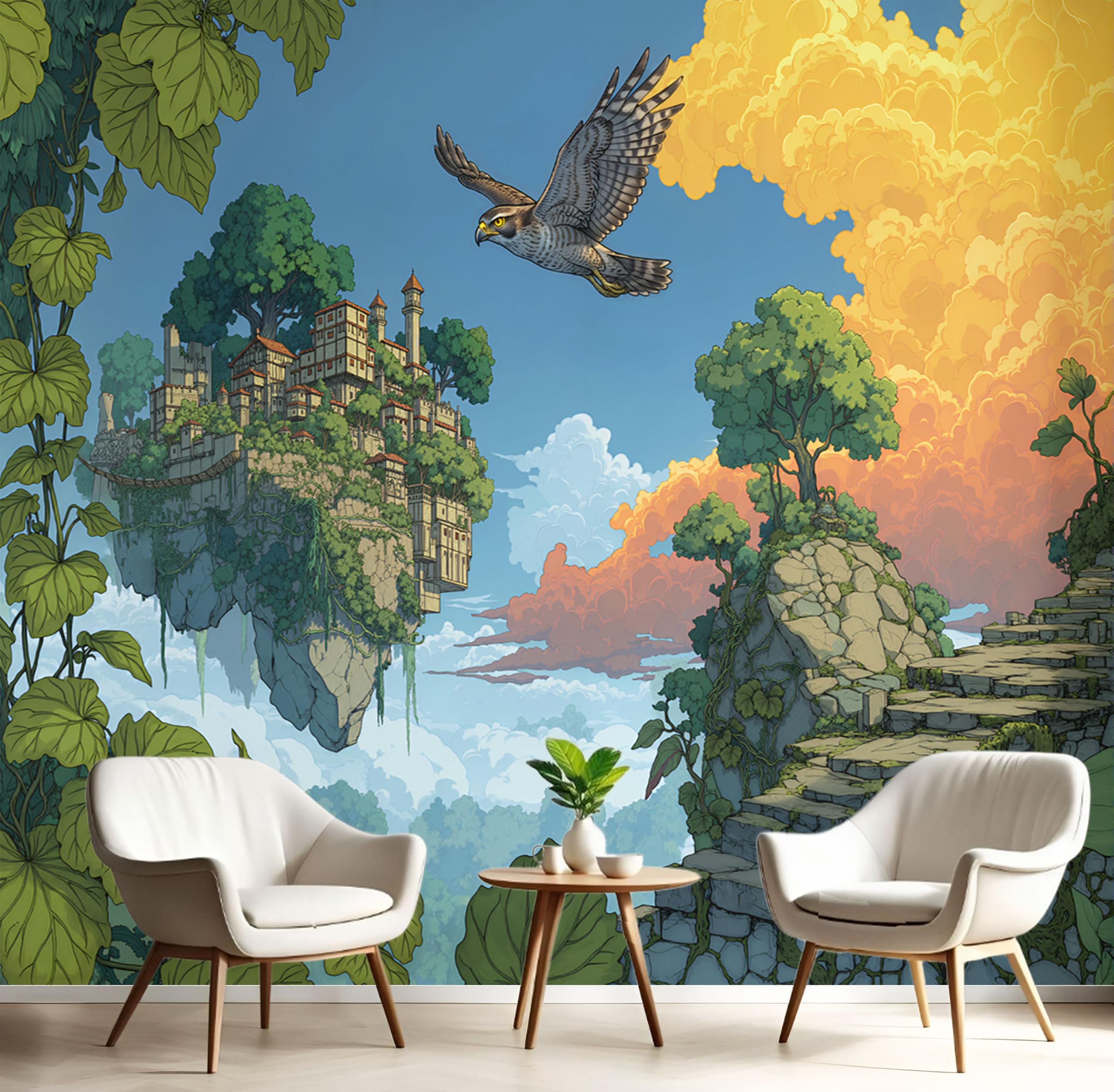 Papier peint panoramique salon et chambre pour créer une évasion fantastique
