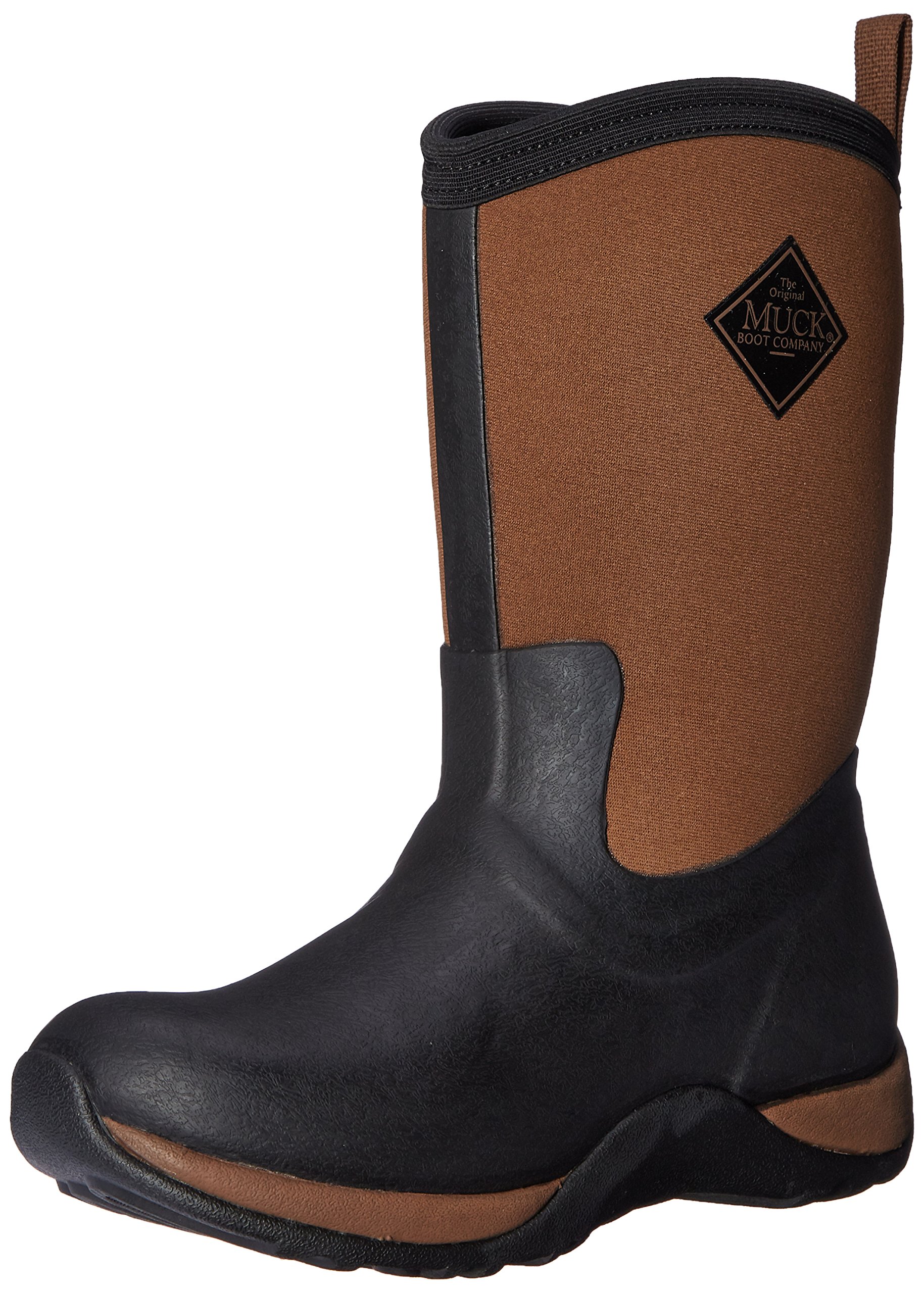 Muck Boots Female Arctic Weekend Pull On Wellington Boot, Black/Tan, 7