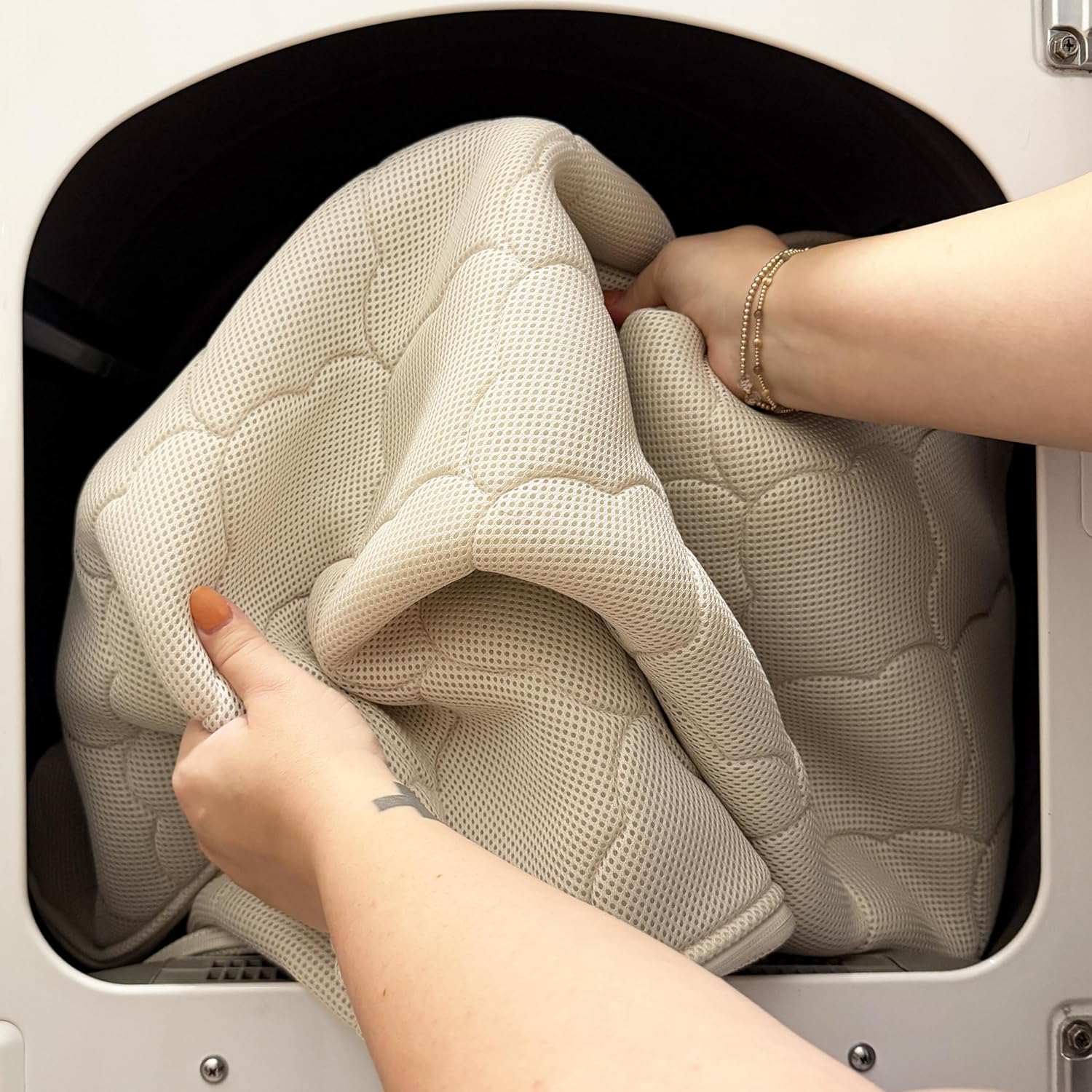 Newton Baby Crib Mattress and Toddler Bed - Ultra-Breathable Proven to Reduce Suffocation Risk, Washable Core & Cover, 2-Stage, Deluxe 5.5" Thick - Sandstone