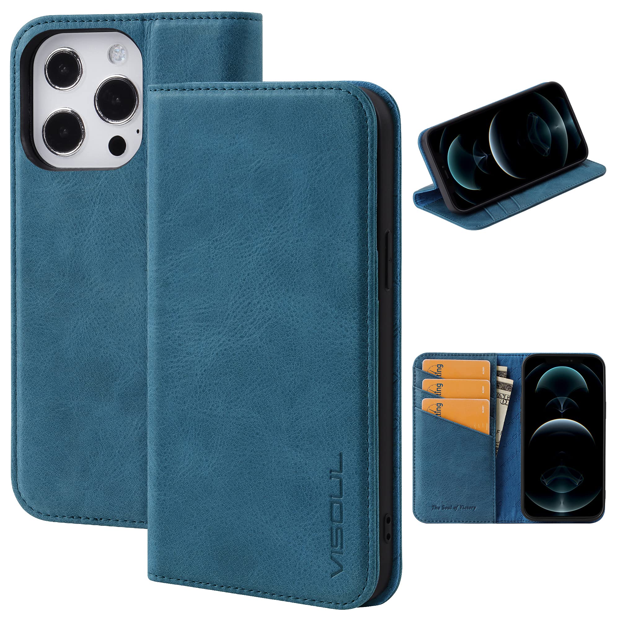 Amazon.co.jp: VISOUL iPhone 13 Pro ケース 手帳型 本革 スマホケース 