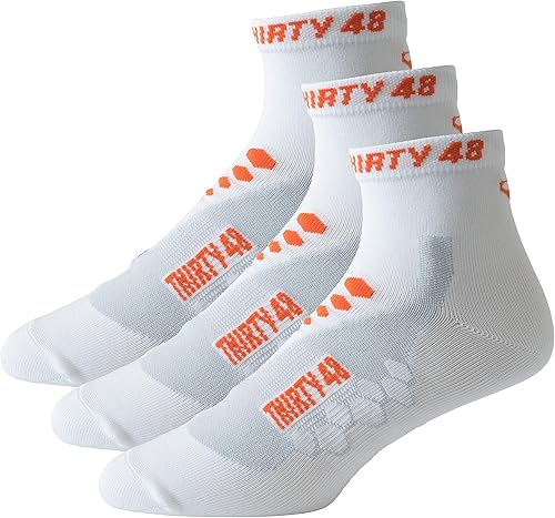 Miniatura 25 de Thirty48 Calcetines de ciclismo de corte bajo para hombres y mujeres Calcetines deportivos transpirables unisex [3 pares] Negro/Verde,[3 pares]