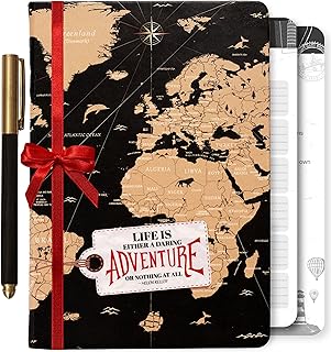 3-in-1 Prazoli Adventure Book, Travel Journal & Bucket List Scrapbook - ...