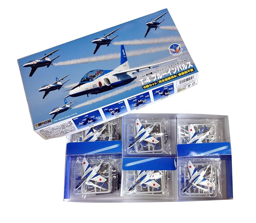 1/144 T−4 ブルーインパルス・スマートセットNo.1 Amazon | 童友社 1/144 現用機コレクション・スマートセット No