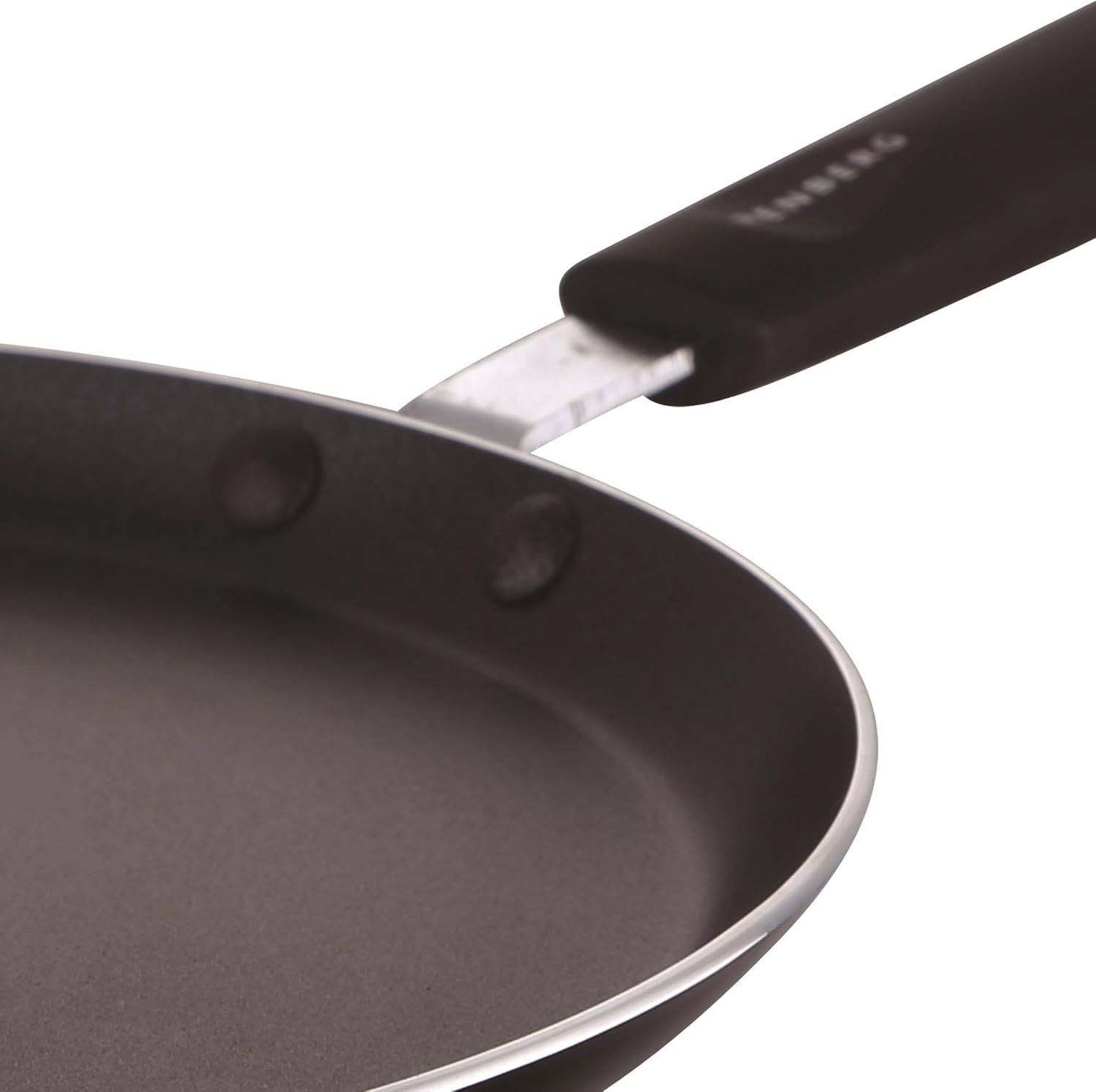 Renberg Pancake pan 24x1.8cm pressed aluminum, induction, black Jazzy