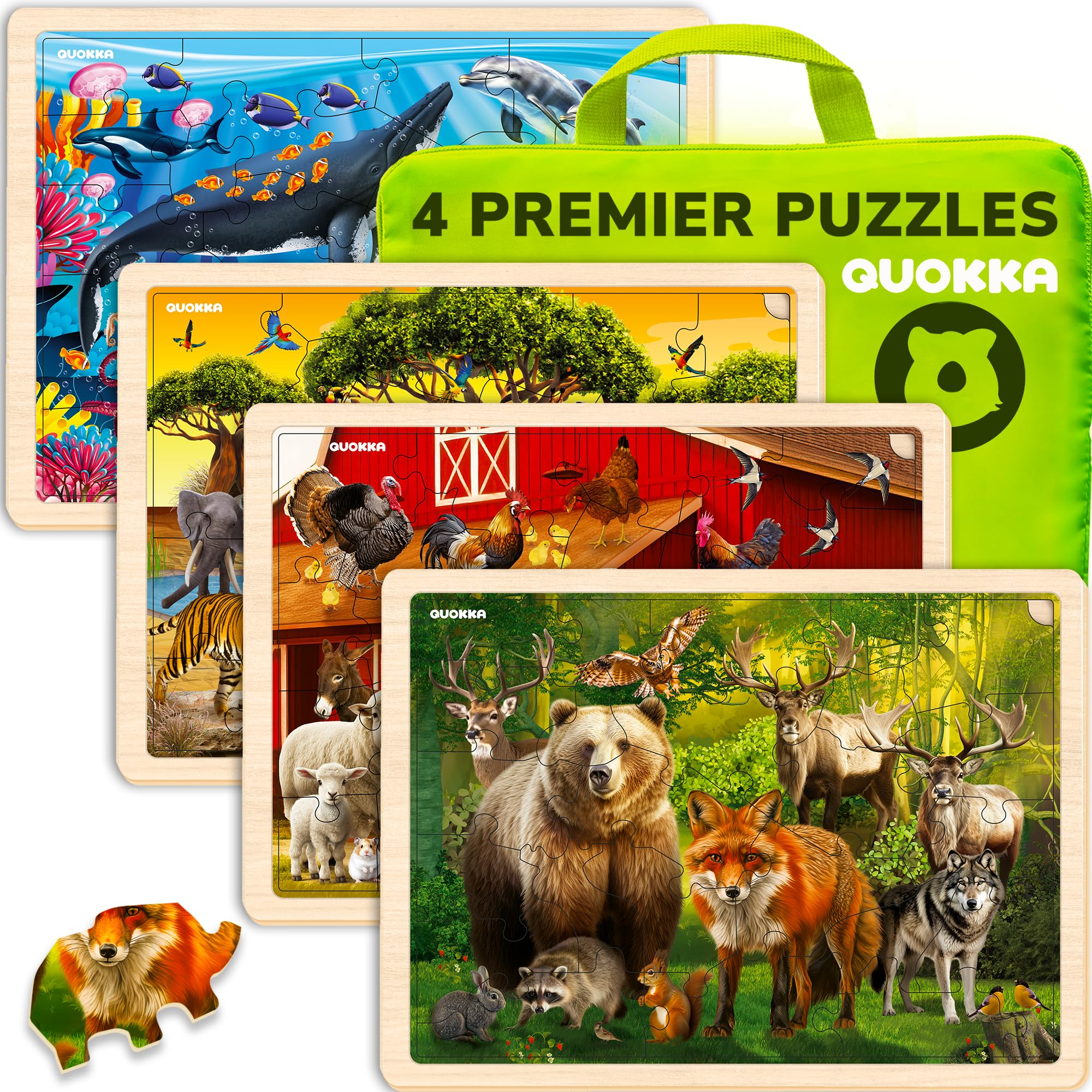 Quokka Wooden Kids Puzzles For Year Olds 4x24 Desertcart
