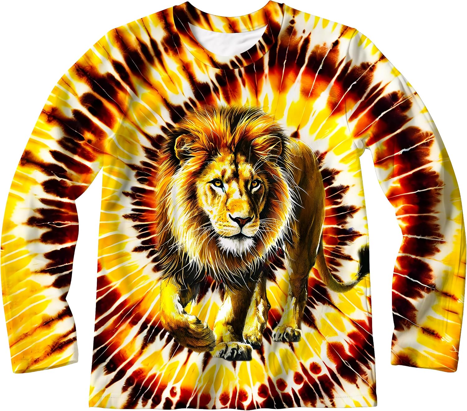 Kids Tie Dye Long Sleeve Shirts Quick Dry Sun Protection UPF 50+ UV Rash Guard Shirt for 6-18 Years Old Boys Girls