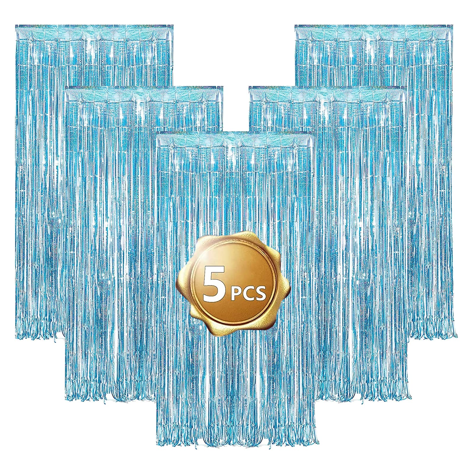 Fond Scintillant Anniversaire Lot 4 Rideaux Paillettes Champagne - 2x1m - Décoration Fête Anniversaire Mariage Guirlande Paillettes Champagne