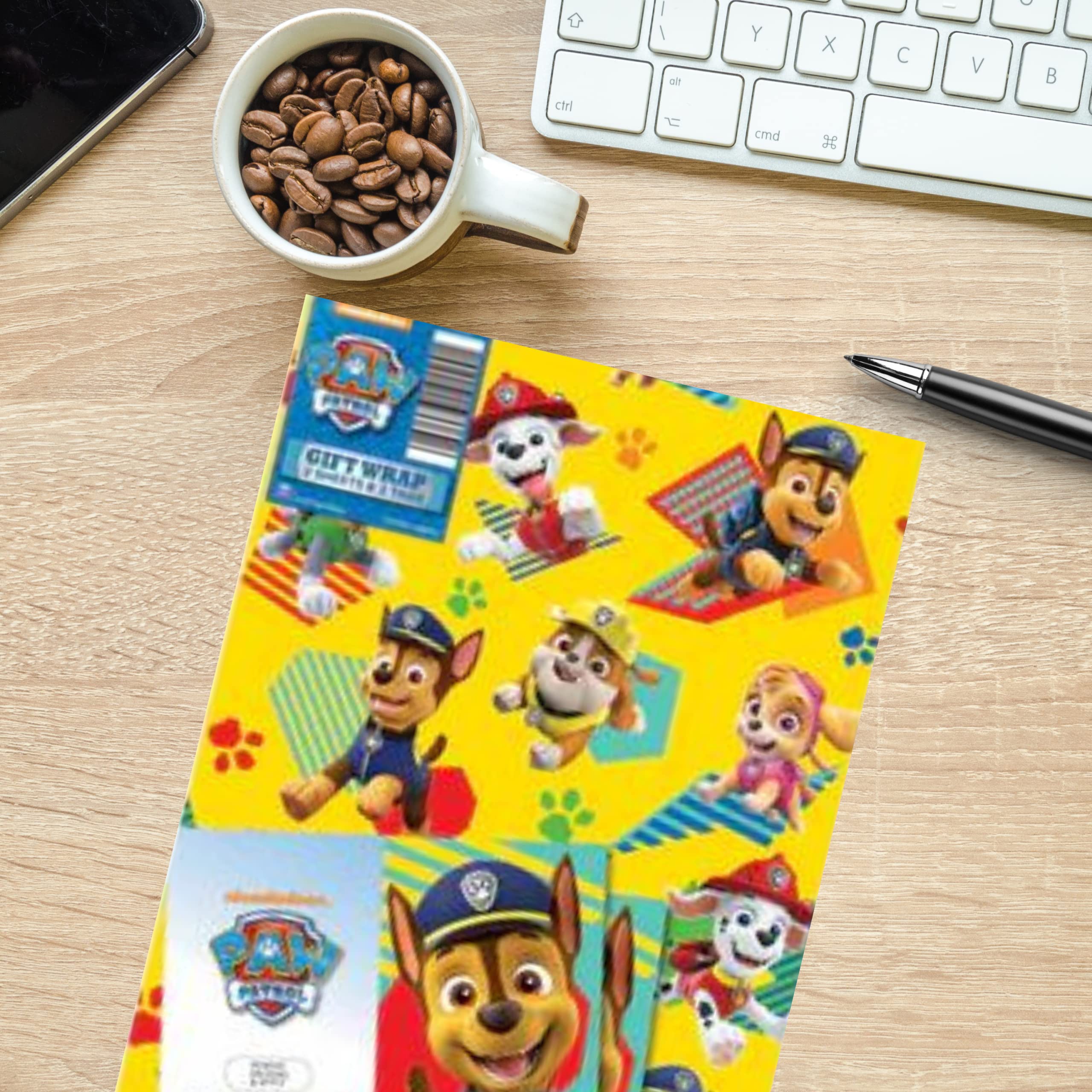 Paw Patrol Wrapping Paper 10 Sheets 10 Tags Sheet Size 70cmx50cm Official Product Responsibly Resourced - Image 4