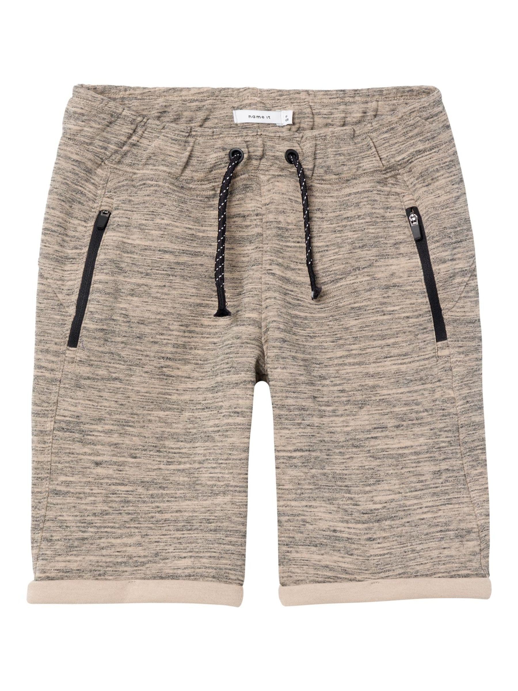Short Garçon NAME IT - Molleton Non Brossé - Coupe Standard - Poches Latérales
