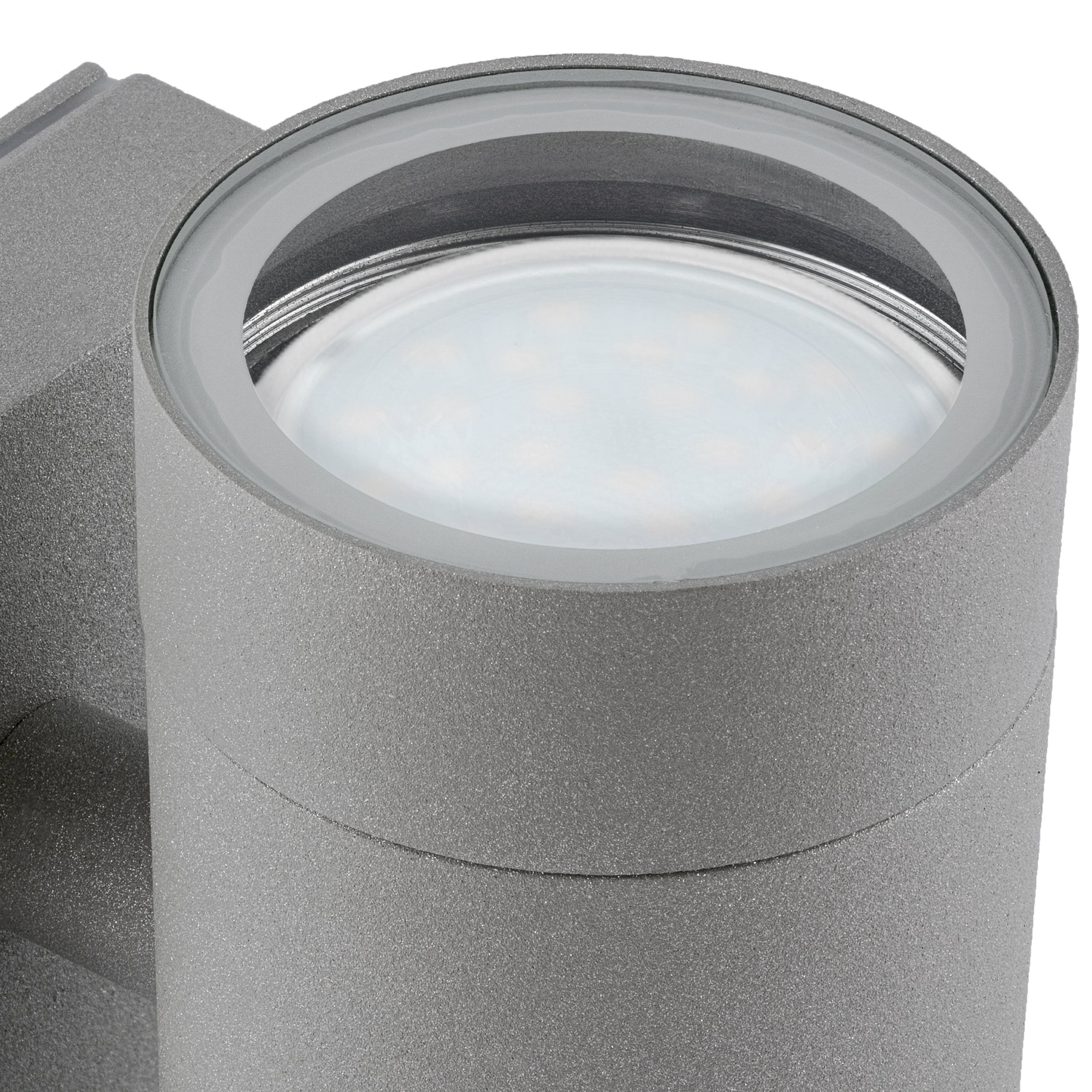 LED Außenwandleuchte 2 Stück Up & Down anthrazit IP54 GU10 4W warmweiß