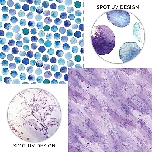 Miniatura 2 de Paquete de 48 hojas de papel decorativo de cartulina para álbumes de recortes, de 12 x 12 pulgadas, flora de acuarela, para hacer tarjetas,