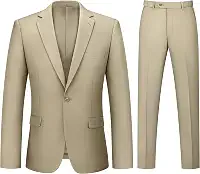 Terno masculino de 2 peças para homens, um botão, caimento justo, jaqueta e calça lisa, conjunto de smoking, festa de casamento de negócios