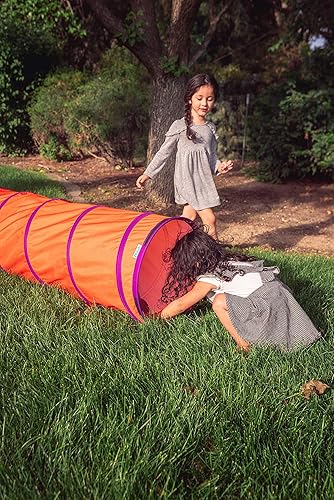 Miniatura 7 de Pacific Play Tents 20509 Túnel Institucional, 6' x 19" Diámetro - NaranjaPúrpura