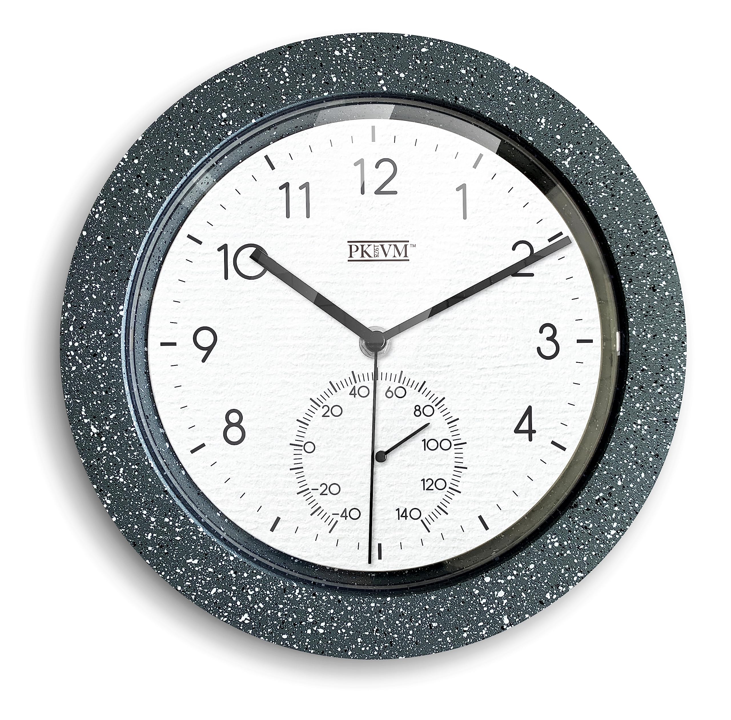 Horloge murale étanche de jardin ronde 24,9 cm pour sublimer votre terrasse ombragée