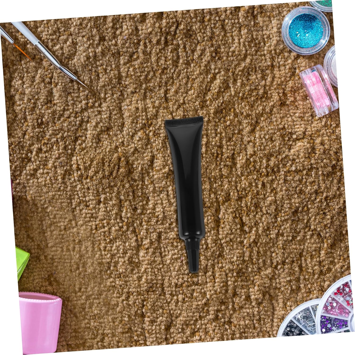 Professional Grade Bare Nail Manicure Glue with Strong Hold Nail Caulking Adhesive for No Wash Formula for and Charms and Easy Application